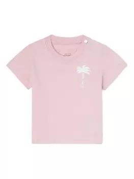 Palm Angels Kids футболка с принтом, розовый