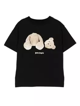 Palm Angels Kids футболка с принтом Teddy Bear, черный