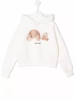 Palm Angels Kids худи с принтом, белый