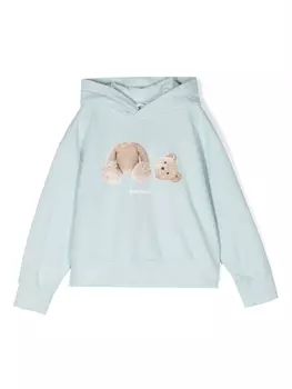 Palm Angels Kids худи с принтом, синий