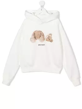 Palm Angels Kids худи с принтом Teddy Bear, белый