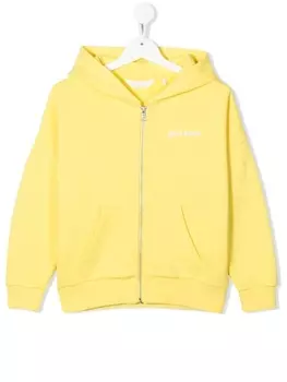 Palm Angels Kids худи с вышивкой, желтый