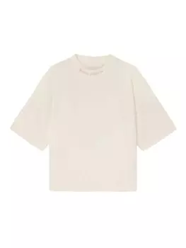 Palm Angels Kids классическая футболка с логотипом, нейтральный цвет