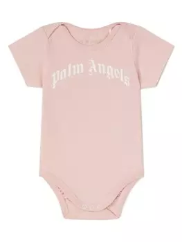 Palm Angels Kids комплект из трех боди с логотипом, розовый