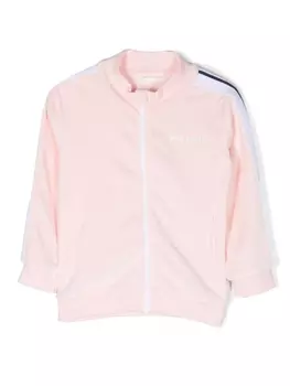 Palm Angels Kids куртка на молнии с логотипом, розовый