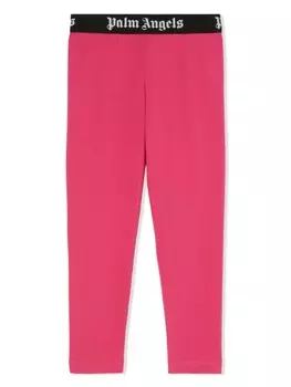Palm Angels Kids легинсы с логотипом, розовый