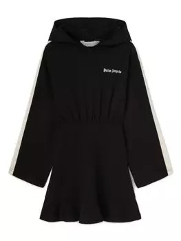 Palm Angels Kids платье-худи с логотипом, черный