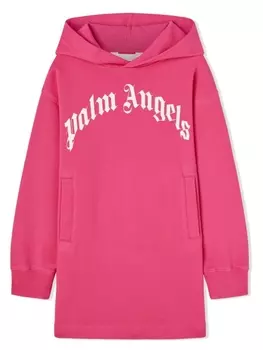 Palm Angels Kids платье с логотипом, розовый