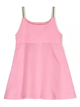 Palm Angels Kids платье с логотипом, розовый