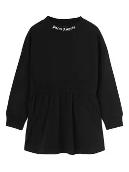 Palm Angels Kids платье с логотипом, черный