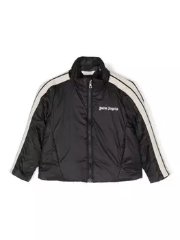 Palm Angels Kids пуховик с логотипом, черный