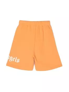 Palm Angels Kids шорты с кулиской и логотипом, оранжевый