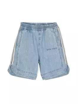 Palm Angels Kids шорты с логотипом, синий