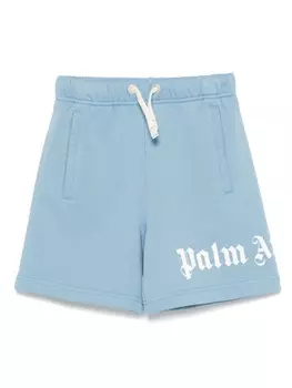 Palm Angels Kids шорты с логотипом, синий