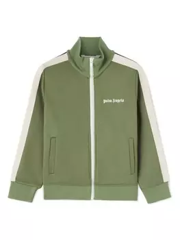 Palm Angels Kids спортивная куртка с логотипом, зеленый