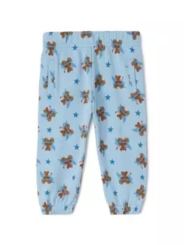 Palm Angels Kids спортивные брюки Bear Devil, синий