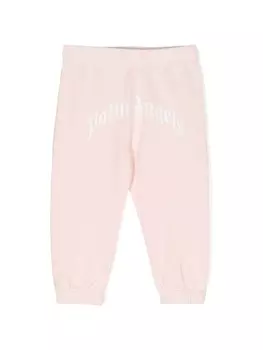Palm Angels Kids спортивные брюки с логотипом, розовый
