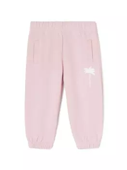 Palm Angels Kids спортивные брюки с принтом, розовый