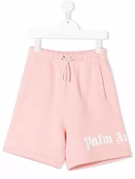 Palm Angels Kids спортивные шорты с логотипом, розовый