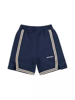 Palm Angels Kids спортивные шорты с вышитым логотипом, синий