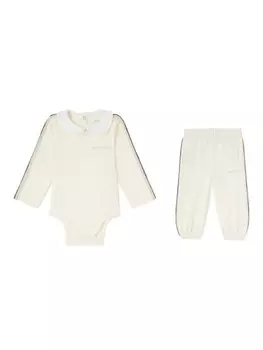 Palm Angels Kids спортивный костюм с логотипом, нейтральный цвет