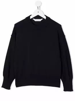 Palm Angels Kids свитер с логотипом, синий