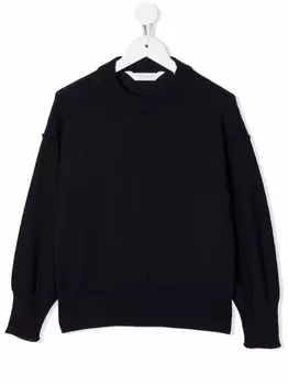 Palm Angels Kids свитер с логотипом, синий