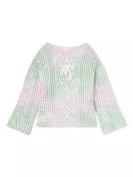 Palm Angels Kids свитер с принтом тай-дай, розовый