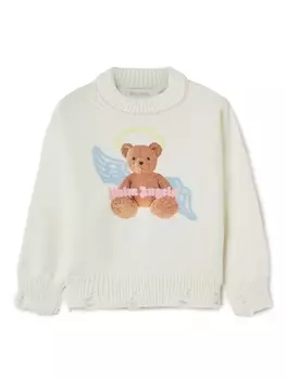 Palm Angels Kids толстовка Bear Angel, белый