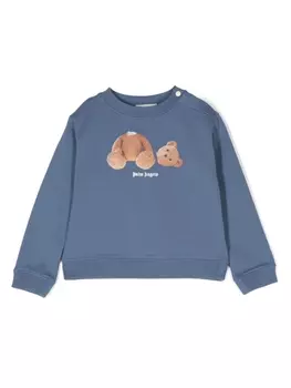 Palm Angels Kids толстовка Broken Bear, синий