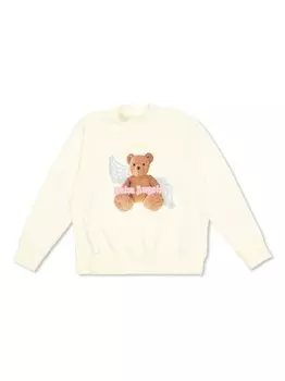 Palm Angels Kids толстовка с графическим принтом, нейтральный цвет