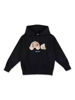 Palm Angels Kids толстовка с капюшоном «Медведь», черный