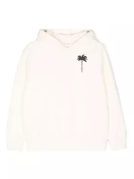 Palm Angels Kids толстовка с капюшоном Palm, нейтральный цвет