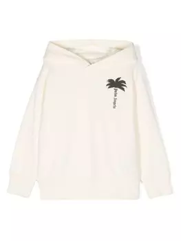 Palm Angels Kids толстовка с капюшоном Palm, нейтральный цвет