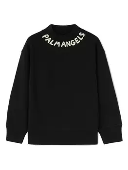 Palm Angels Kids толстовка с логотипом, черный