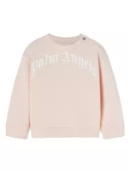 Palm Angels Kids толстовка с логотипом, розовый