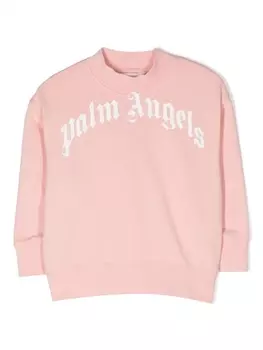 Palm Angels Kids толстовка с логотипом, розовый