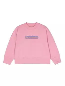Palm Angels Kids толстовка с логотипом, розовый