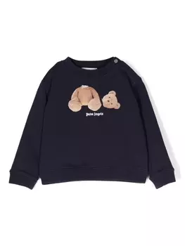 Palm Angels Kids толстовка с логотипом, синий