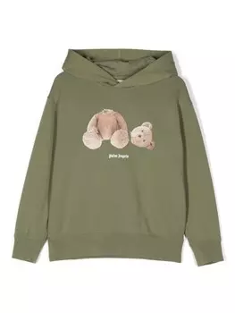 Palm Angels Kids толстовка с логотипом, зеленый