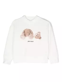 Palm Angels Kids толстовка с принтом, белый