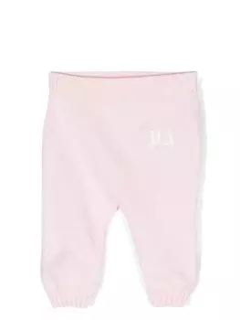 Palm Angels Kids трикотажные брюки с вышитым логотипом, розовый
