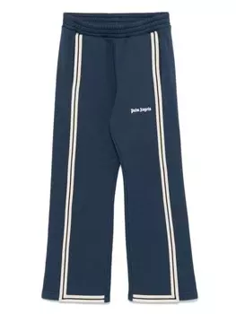 Palm Angels Kids трикотажные полосатые спортивные брюки, синий