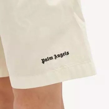 Palm Angels Классические шорты-бермуды с логотипом, белый