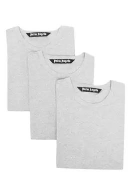Palm Angels комплект из трех футболок с круглым вырезом, серый