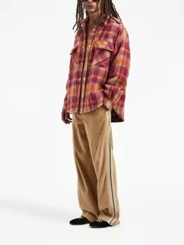 Palm Angels куртка-рубашка в клетку, розовый