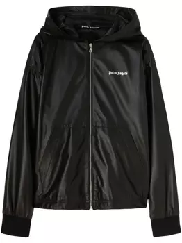 Palm Angels куртка с капюшоном и логотипом, черный