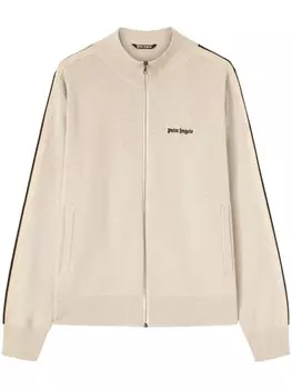 Palm Angels куртка с вышитым логотипом, нейтральный цвет