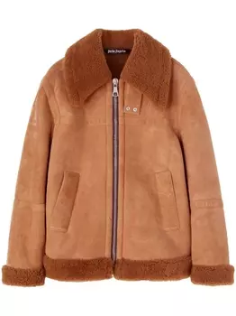 Palm Angels куртка University из овчины, коричневый