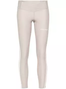 Palm Angels легинсы с лампасами, нейтральный цвет